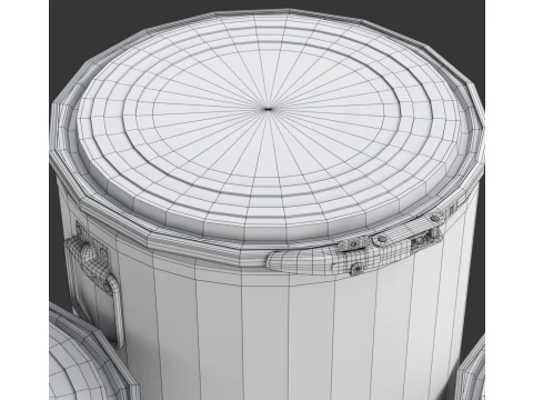 Tambor de fibra Modelo 3D