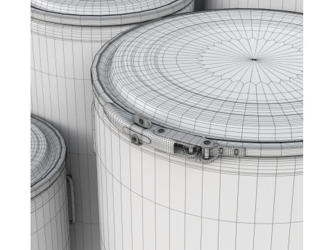 Fiber Drum 3D Model