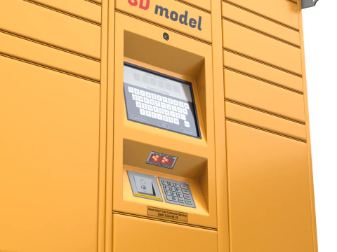 Loker Paket Model 3D