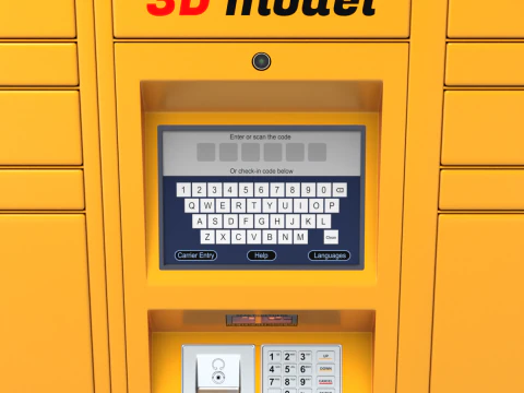 Loker Paket Model 3D