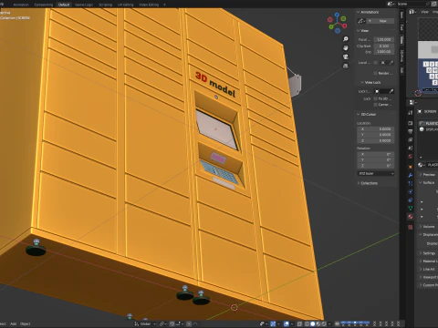 Loker Paket Model 3D