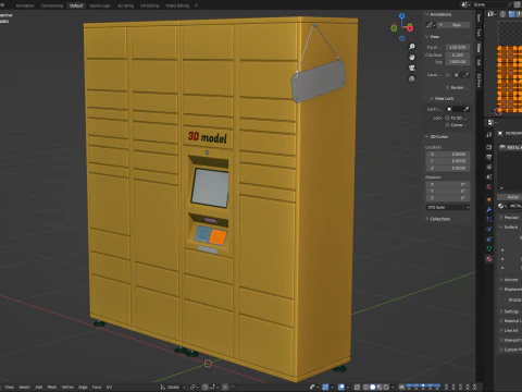 Loker Paket Model 3D