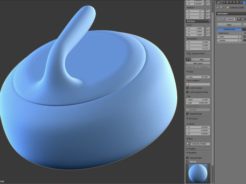 Curling Stone 3D-Modell
