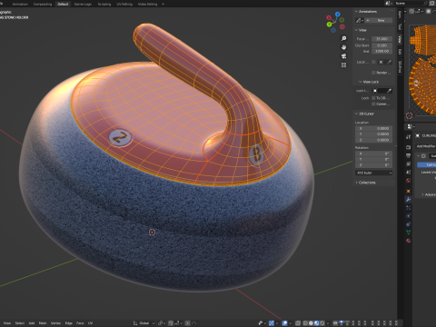 Curling Stone 3D-Modell