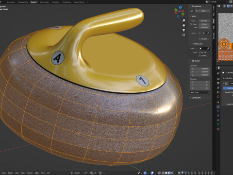 Curling Stone 3D-Modell