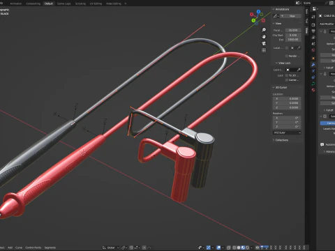 Multimeter Test Leads 3D Model