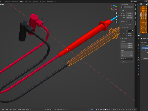 Multimeter Test Leads Model 3D