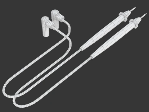 Multimeter Test Leads 3D Model
