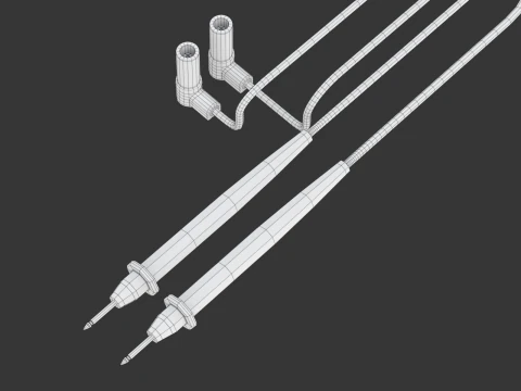 Multimeter Test Leads 3D Model