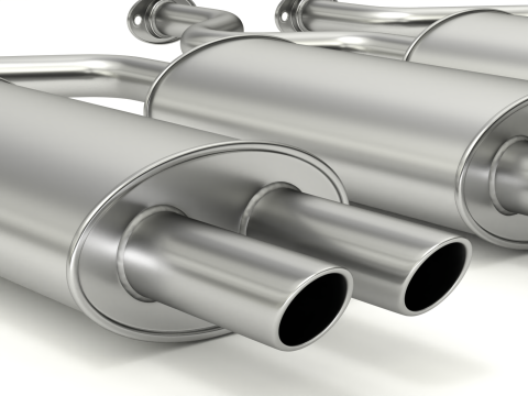 Simple Exhaust Set 3D Модель