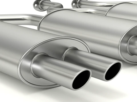 Simple Exhaust Set 3D Model