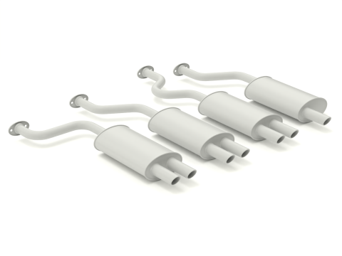 Simple Exhaust Set 3D Модель