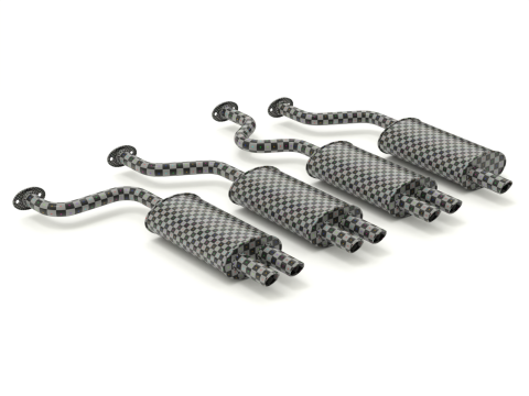 Simple Exhaust Set 3D Модель