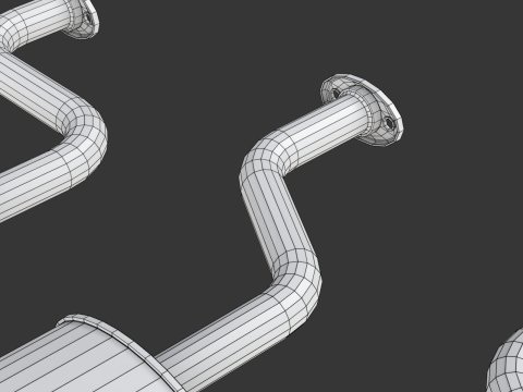 Simple Exhaust Set 3D Модель
