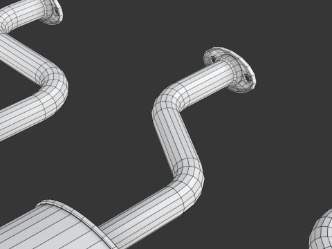 Simple Exhaust Set 3D Model