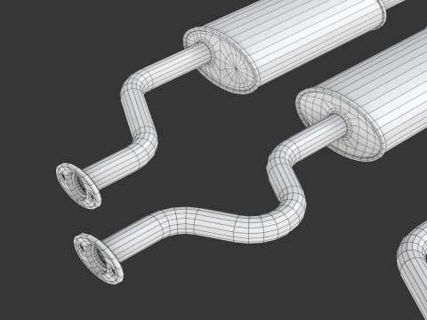 Simple Exhaust Set 3D Model