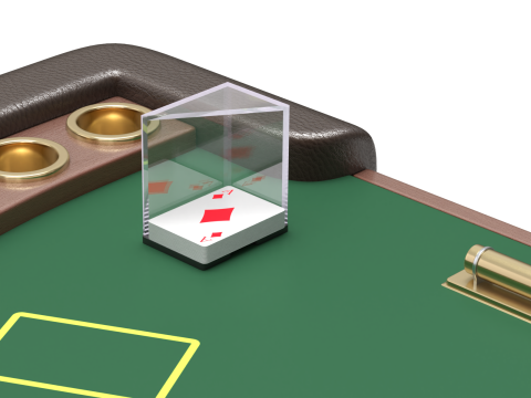 Blackjack Table Set 3D Model