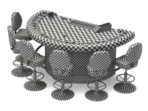 Zestaw stoł&oacute;w do blackjacka Model 3D
