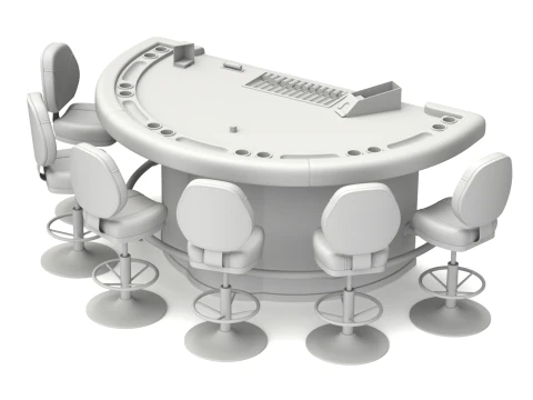 Zestaw stoł&oacute;w do blackjacka Model 3D
