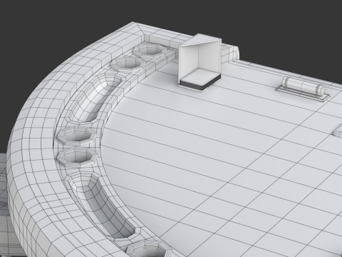 Blackjack Table Set 3D Model