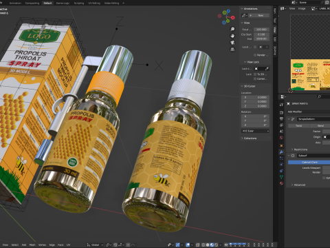 Propolis Spray Bottle 3D Модель