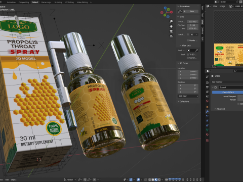 Propolis Spray Bottle 3D Модель