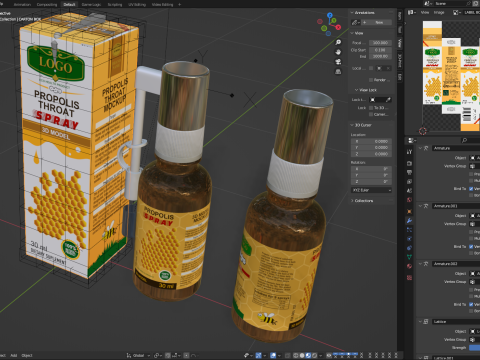 Propolis Spray Bottle 3D Модель