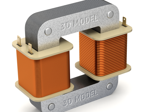 Core Type Transformer for Education 3D Модель