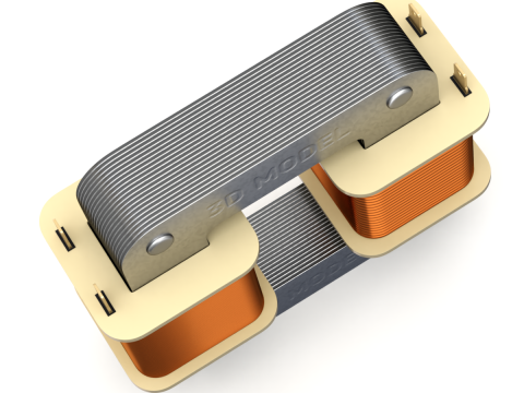 Core Type Transformer for Education 3D Модель