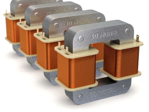 Core Type Transformer for Education 3D Модель