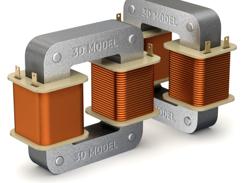 Core Type Transformer for Education 3D Модель