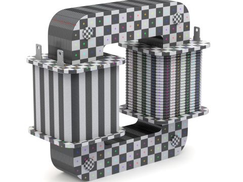 Core Type Transformer for Education 3D Модель