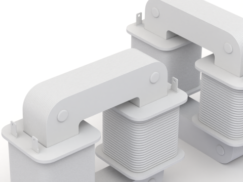 Core Type Transformer for Education 3D Модель
