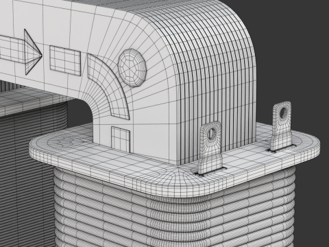 Core Type Transformer for Education 3D Модель