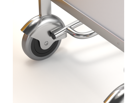 Airport Luggage Trolley with Suitcase 3D Model