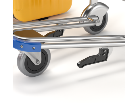 Airport Luggage Trolley with Suitcase 3D Model