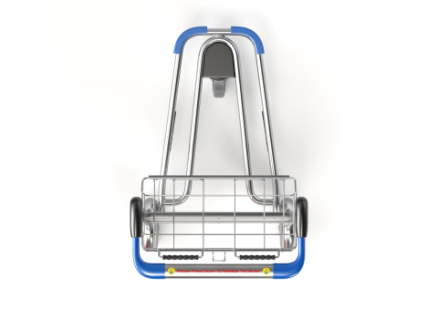 Airport Luggage Trolley with Suitcase 3D Model