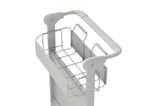 Airport Luggage Trolley with Suitcase 3D Model
