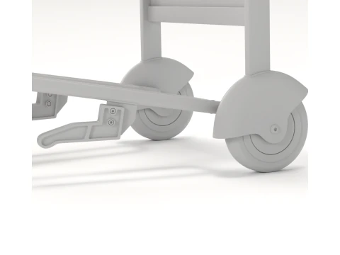 Airport Luggage Trolley with Suitcase 3D Model