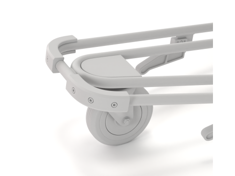 Airport Luggage Trolley with Suitcase 3D Model