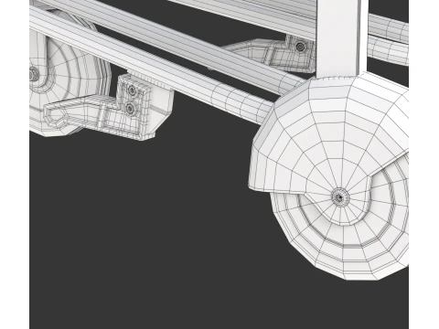 Airport Luggage Trolley with Suitcase 3D Model