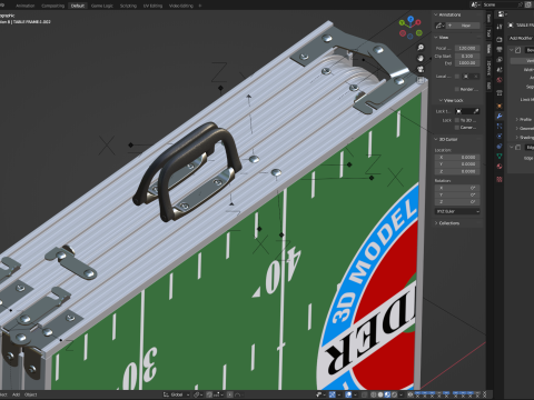 Beer Pong Table and Cups Model 3D
