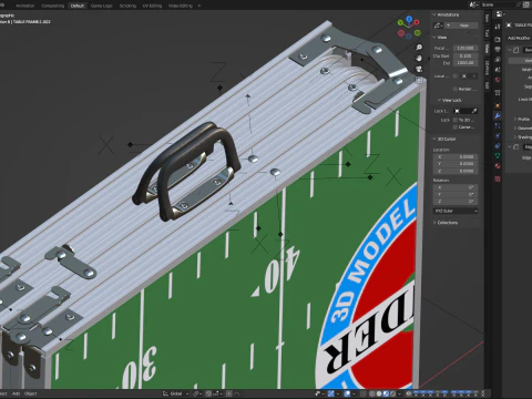 Beer Pong Table and Cups 3D Model