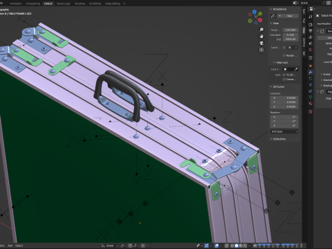 Beer Pong Table and Cups Model 3D