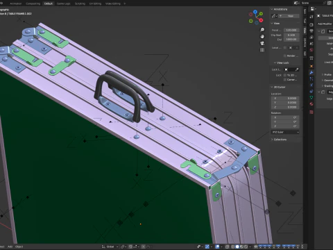 Beer Pong Table and Cups 3D Model