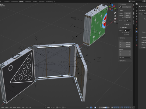 Beer Pong Table and Cups Model 3D