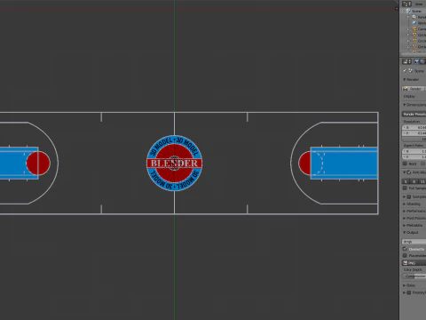 Beer Pong Table and Cups 3D Model