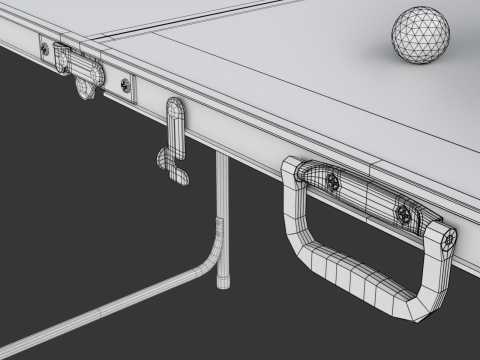 Beer Pong Table and Cups Model 3D