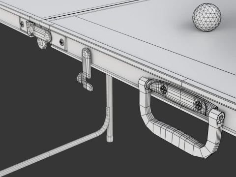 Beer Pong Table and Cups 3D Model