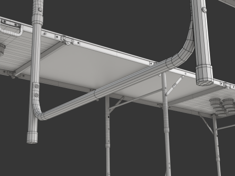 Beer Pong Table and Cups Model 3D